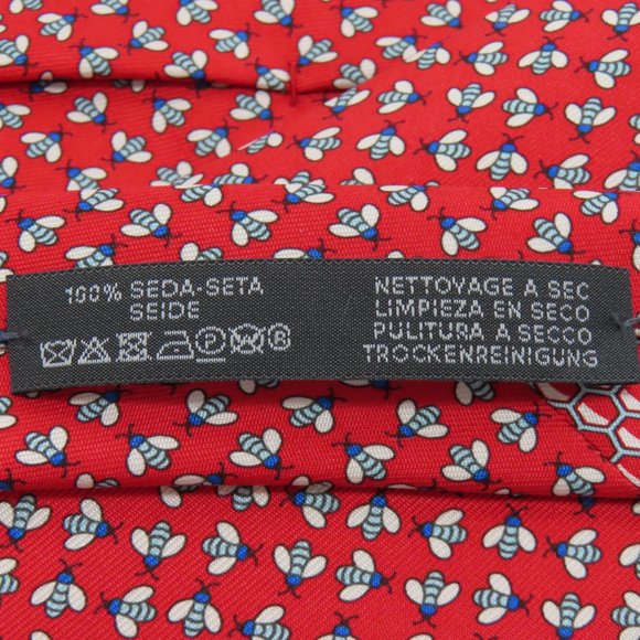 Hermes bee pattern tie silk men's HERMES - Picture 6 of 9